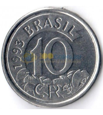 Бразилия 1993 10 крузейро Муравьед