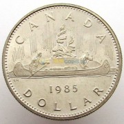 Канада 1985 1 доллар Каноэ Канада 1985 1 доллар Каноэ