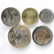 Колумбия 2017-2018 набор 5 монет животные