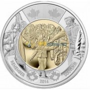 Канада 2014 2 доллара 75 лет Второй мировой войны