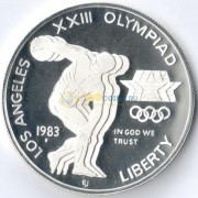 США 1983 1 доллар Олимпиада в Лос-Анджелесе (proof) S