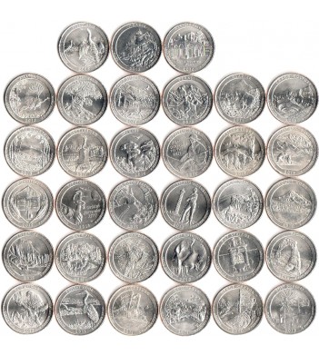 США Набор 47 монет Национальные парки квотеры