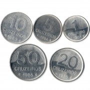 Бразилия 1979-1985 Набор 5 монет