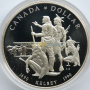 Канада 1990 1 доллар Путешествие Генри Келси (proof) Канада 1990 1 доллар Путешествие Генри Келси (proof)