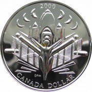 Канада 2000 1 доллар Шаттл Дискавери