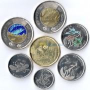 Канада 2017 набор 7 монет 150 лет Конфедерации