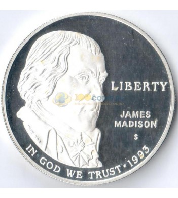 США 1993 1 доллар Джеймс Мэдисон (proof) S
