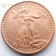 США унция медная Шагающая свобода