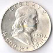 США 1963 50 центов Франклин (D) серебро