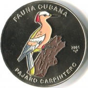 Куба 2001 1 песо Кубинский дятел