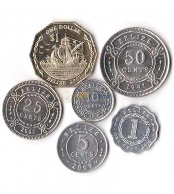 Белиз 1991-2010 набор 6 монет