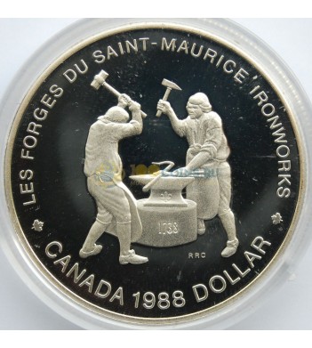 Канада 1988 1 доллар Кузницы Сен-Мориса (proof)