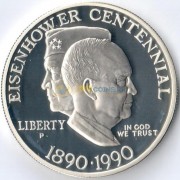 США 1990 1 доллар Эйзенхауэр (proof) P