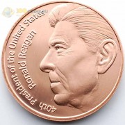 США унция медная Рональд Рейган