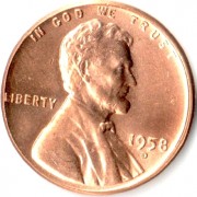 США 1958 1 цент D