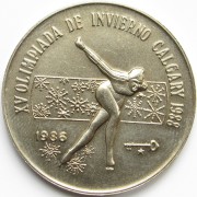 Куба 1986 1 песо XVI Олимпийские игры Калгари