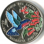 Куба 1996 1 песо Карибский калибри