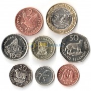 Фолклендские острова набор 8 монет 1998-2011