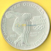 США 1983 1 доллар Олимпиада в Лос-Анджелесе