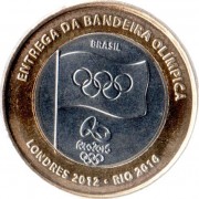 Бразилия 2012 1 реал Эстафета передачи олимпийского флага