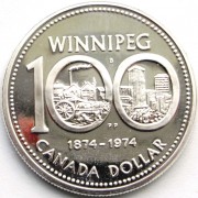 Канада 1974 1 доллар Виннипег (серебро)