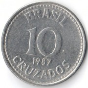 Бразилия 1987 10 крузадо