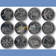 Канада набор 1999 12 монет Месяцы года