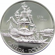 Канада 1999 1 доллар Остров Шарлотты Парусник