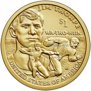 США 2018 1 доллар Сакагавея Джим Торп №11 (D)