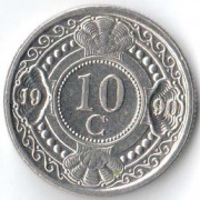 Нидерландские Антилы 1990 10 центов Нидерландские Антилы 1990 10 центов