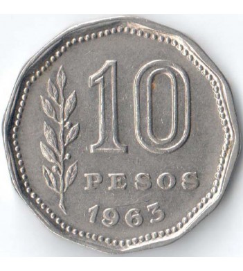Аргентина 1963 10 песо