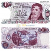 Аргентина бона (295) 10 песо 1973 Аргентина бона (295) 10 песо 1973