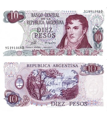 Аргентина бона 10 песо 1976