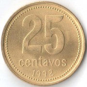 Аргентина 1992 25 сентаво