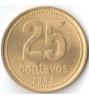 Аргентина 1992 25 сентаво