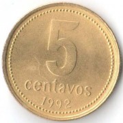 Аргентина 1992 5 сентаво