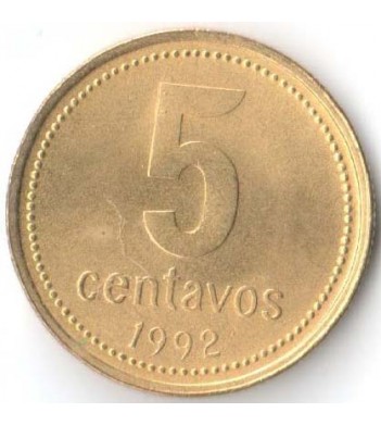 Аргентина 1992 5 сентаво