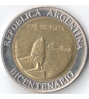 Аргентина 2010 1 песо Мар-дель-Плата