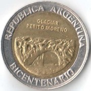 Аргентина 2010 1 песо Перито-Морено