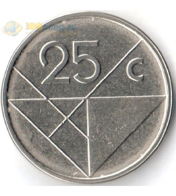 Аруба 1986-2019 25 центов