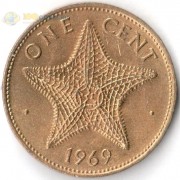 Багамские острова 1966-1969 1 цент