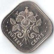 Багамские острова 2005 15 центов Гибискус