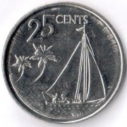 Багамские острова 2015 25 центов Парускник