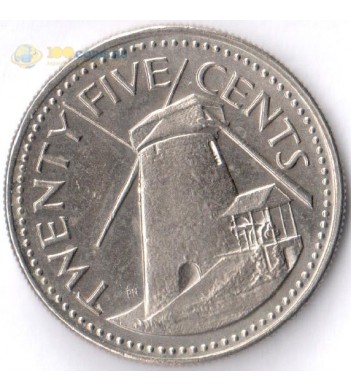 Барбадос 1973-2006 25 центов