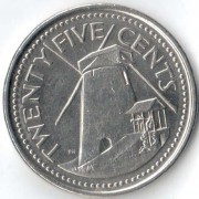 Барбадос 2008 25 центов