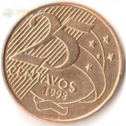 Бразилия 1998-2019 25 сентаво