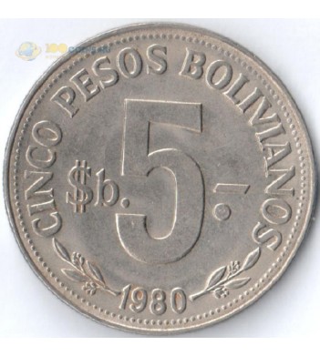 Боливия 1980 5 песо боливиано