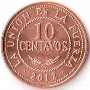 Боливия 2010-2012 10 сентаво