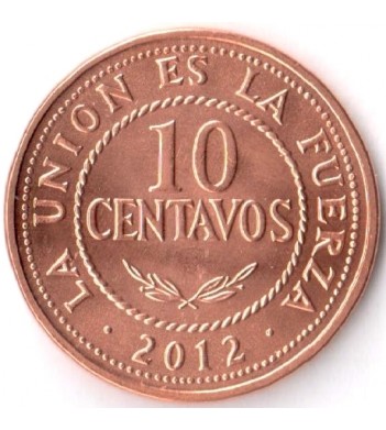Боливия 2010-2012 10 сентаво