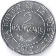 Боливия 2010-2017 2 боливиано